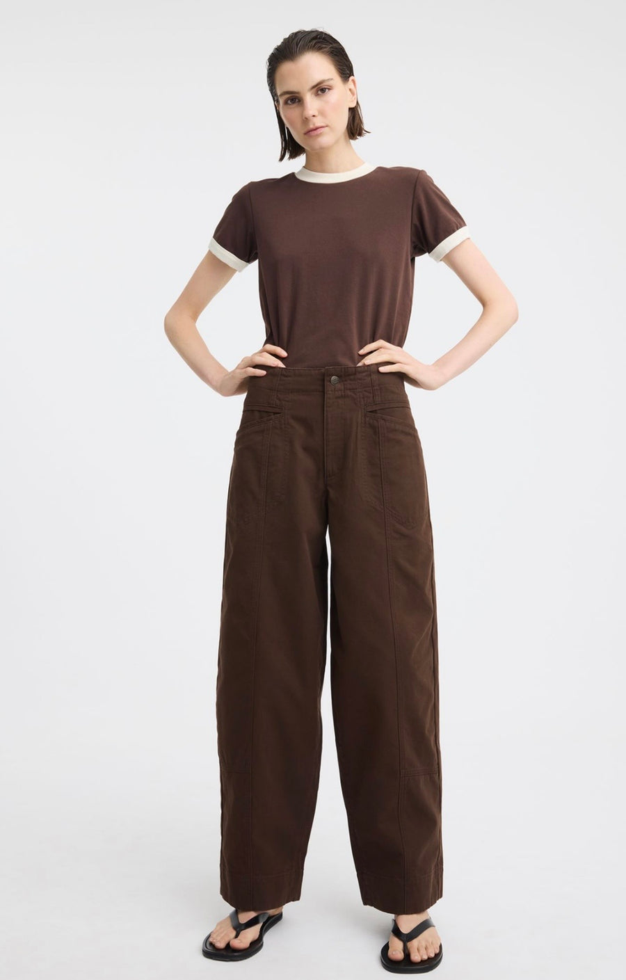 Morrison II MARCO TEE - Choc/Ecru