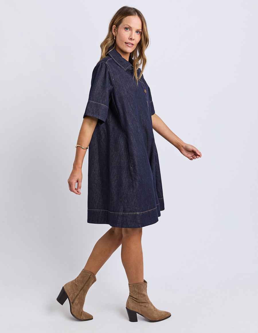 Foxwood II JULIAN Denim Dress - denim blue