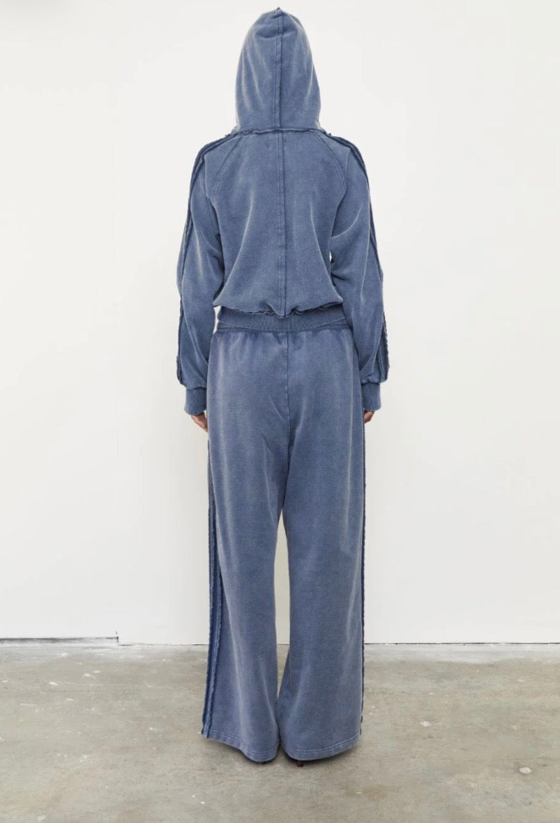 Pinky & Kamal II ACID ZIP UP HOODLE - Sky