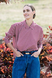 M.A Dainty II PETAL Shirt - red stripe