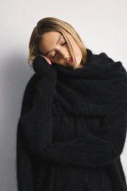 World Of Nomads II ZOE Cropped Open Cashmere Cardigan - Black