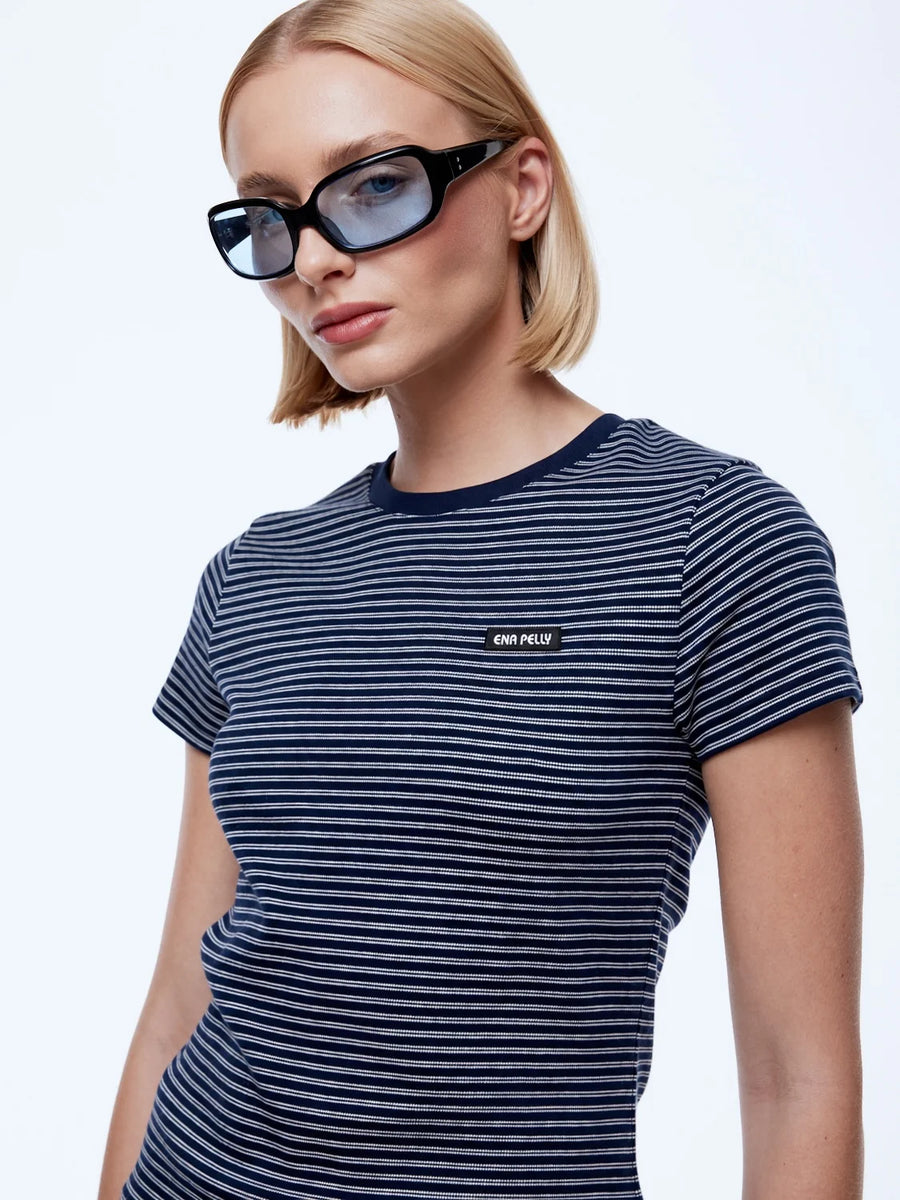 Ena Pelly II PENNY BABY Tee - navy/navy stripe