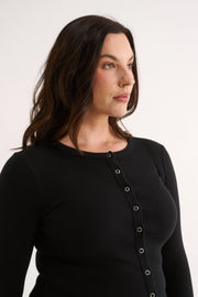 Primi II CATERINA SNAP Button Top - black