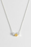 Multi Heart Bead Necklace - Silver Chain