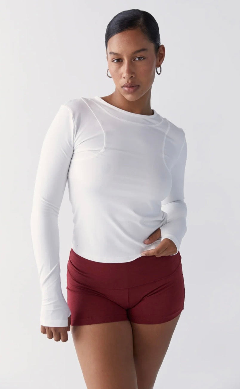 Pinky & Kamal II MOTION LONG SLEEVE TOP - White