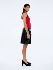 Ena Pelly II SERENA Sheer Tank - sunset red