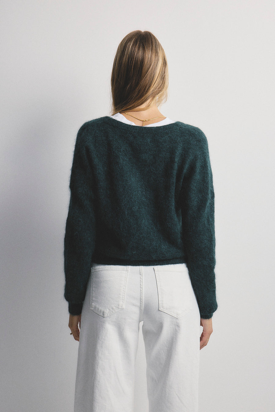 World Of Nomads II AVA Alpaca Cardigan - Dark Green