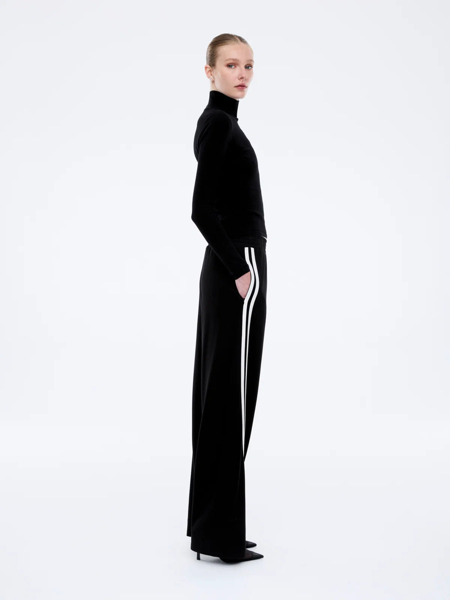 Ena Pelly II VALENTINA Stripe Pant - black