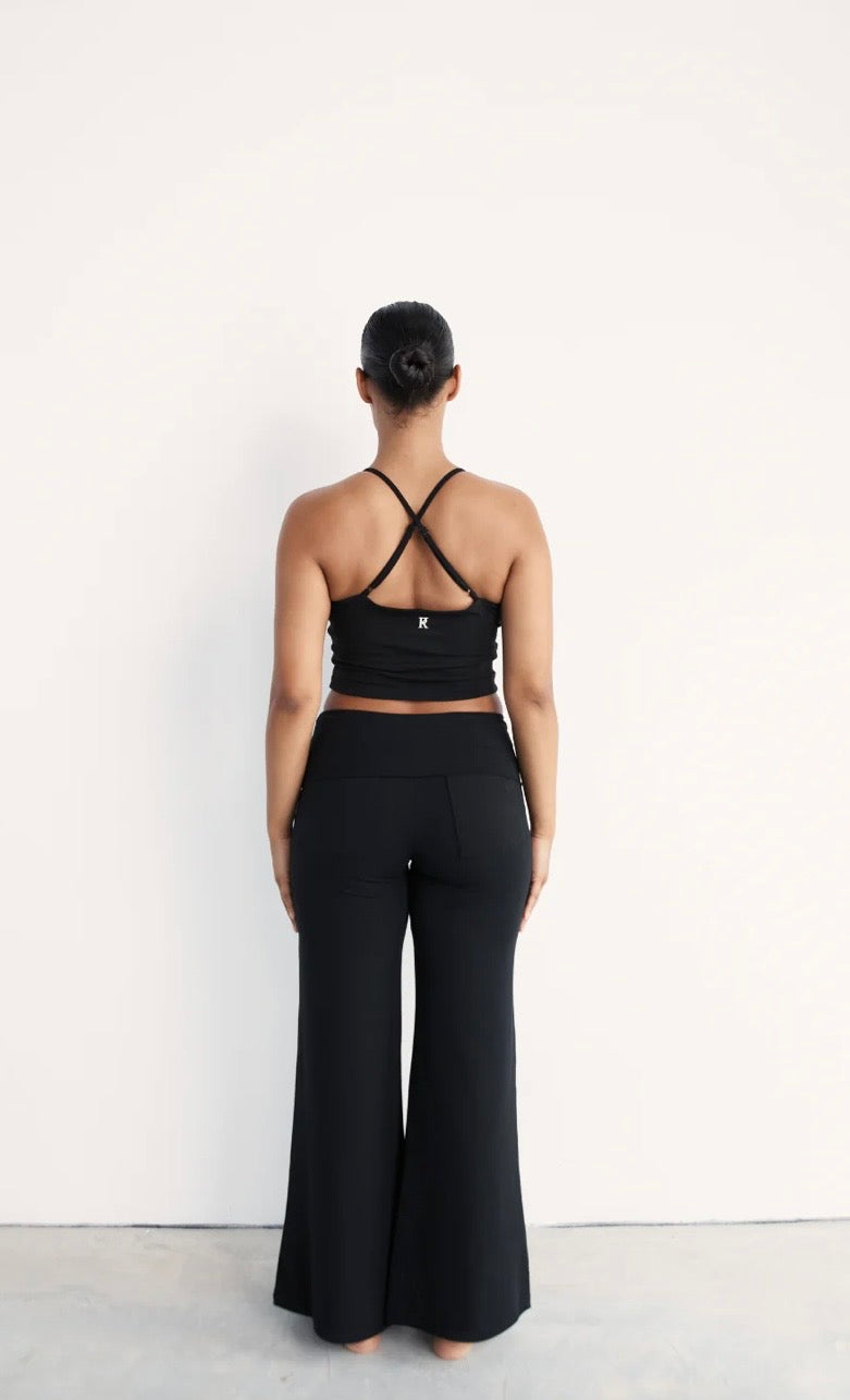 PINKY & KAMAL II YIN full length Flares - black