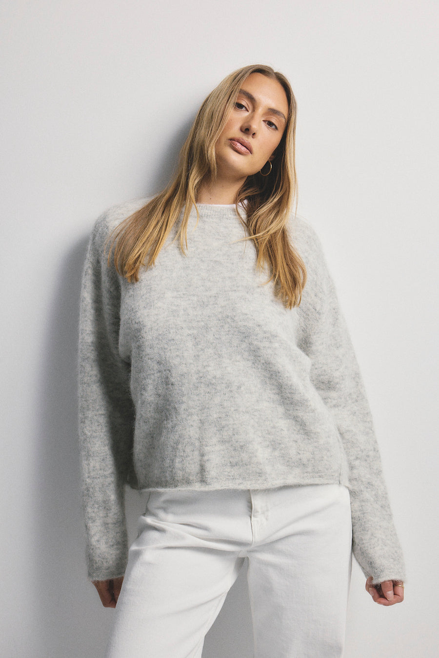 World Of Nomads II ALEXA Alpaca Relaxed Knit - Marle Grey