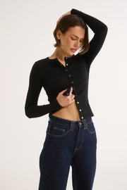 Primi II CATERINA SNAP Button Top - black