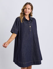Foxwood II JULIAN Denim Dress - denim blue