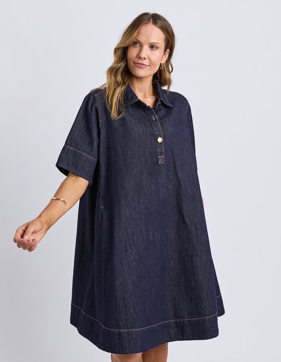Foxwood II JULIAN Denim Dress - denim blue