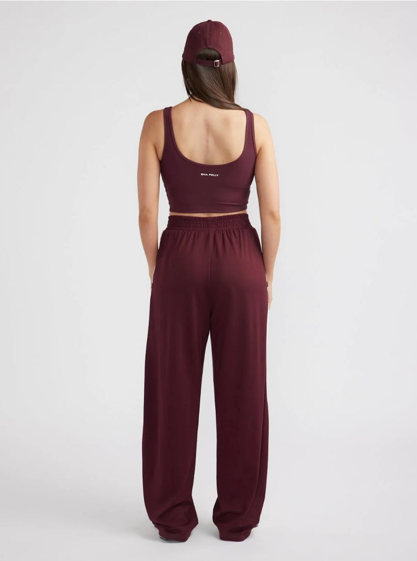 ENA Pelly II VALENTINA Stripe Pant - cherry cola