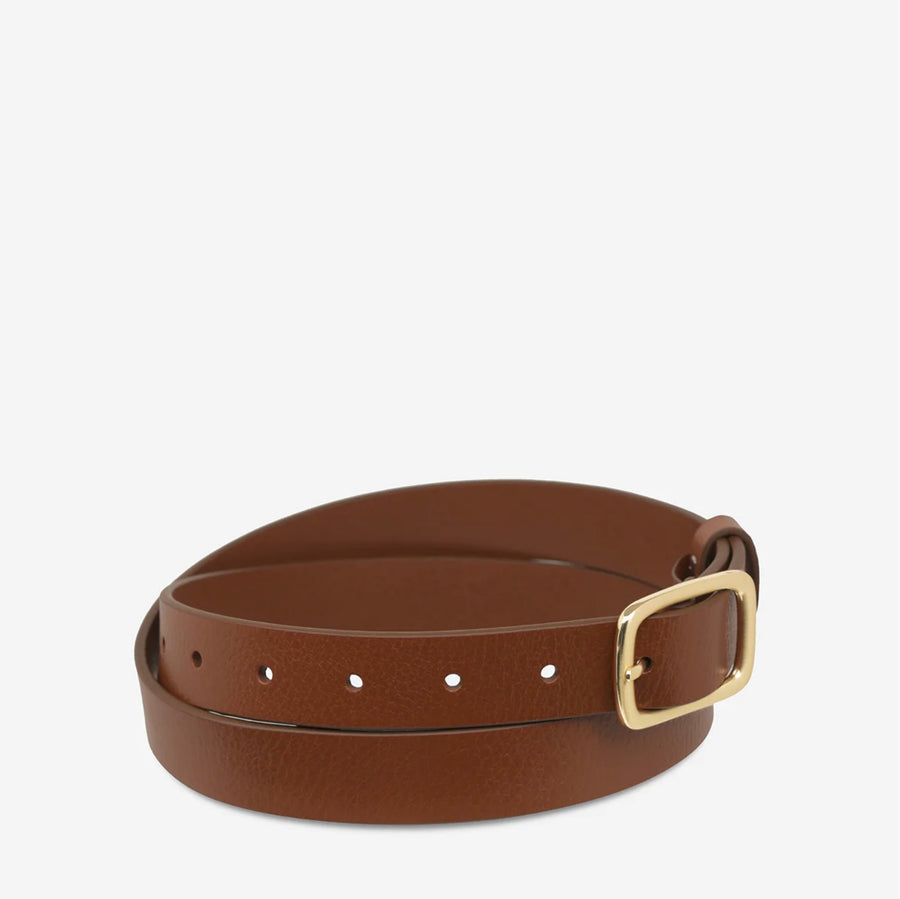 Status Anxiety II NOBODY’S FAULT BELT - tan/gold