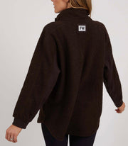 Foxwood II WEEKEND BOUCLE Zip Leisure Top - brown