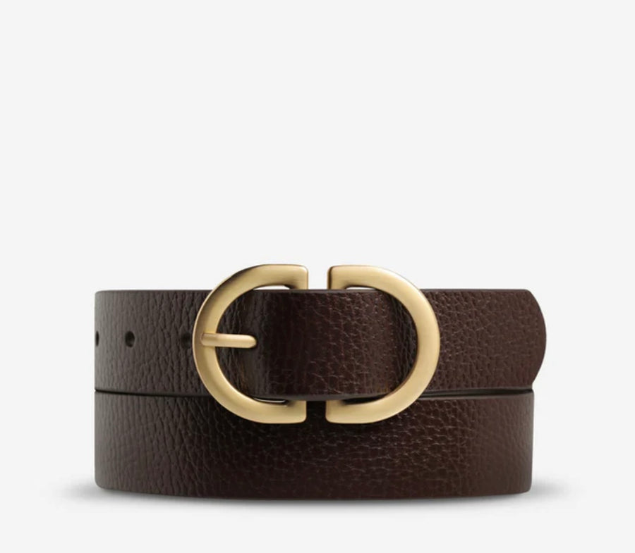 Status Anxiety II IN REVERSE Belt - chocolate/gold