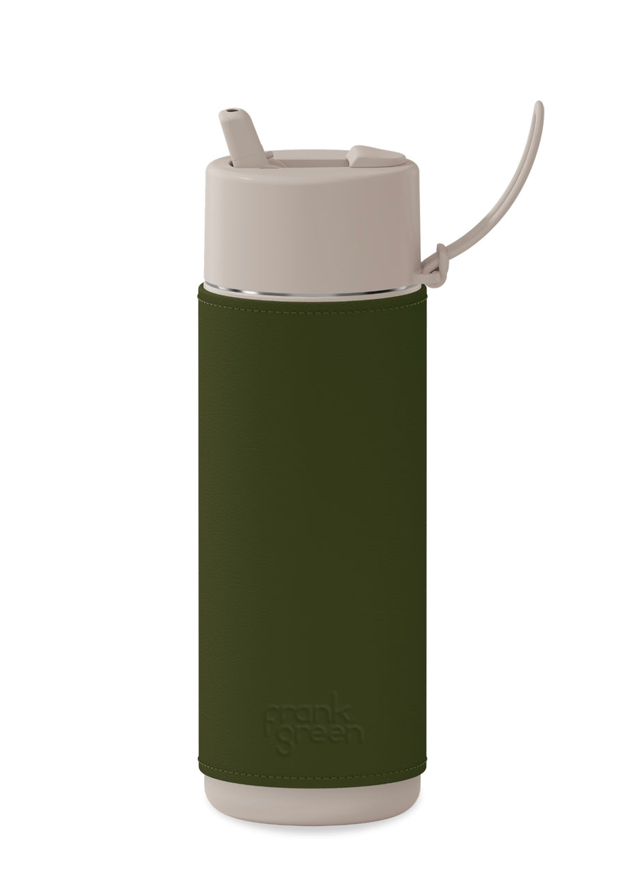 Frank Green II 20oz Water bottle w Sleeve - dust/khaki