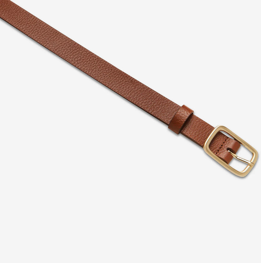 Status Anxiety II NOBODY’S FAULT BELT - tan/gold