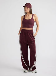 ENA Pelly II VALENTINA Stripe Pant - cherry cola