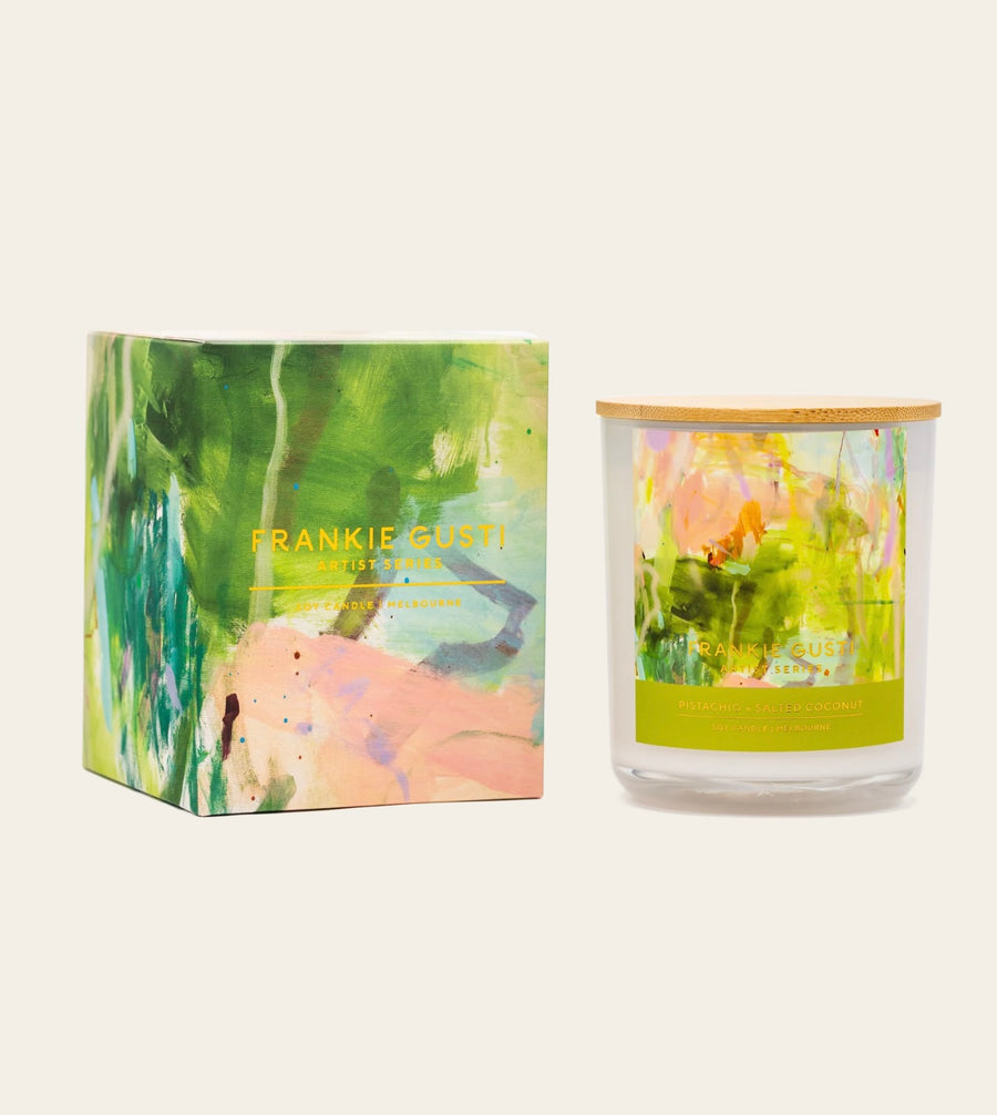 Frankie Gusti II PISTACHIO & SALTED COCONUT Candle