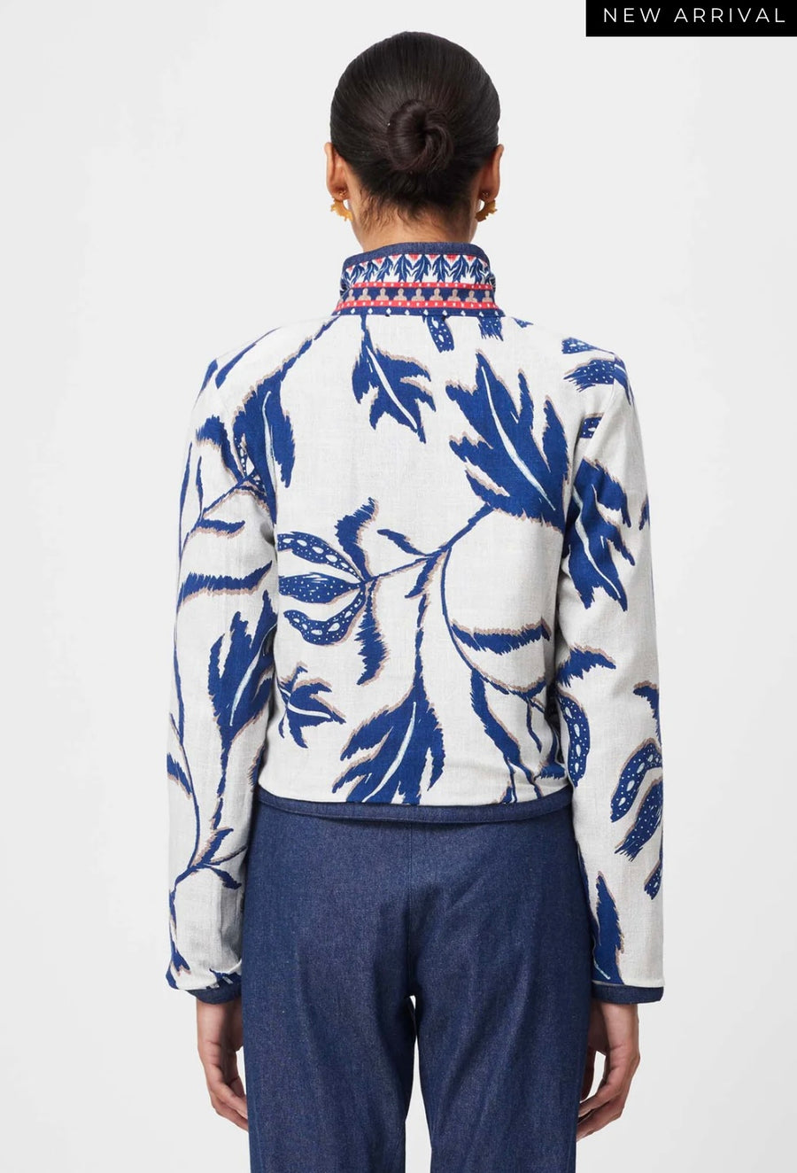 Oncewas II DELRAY Reversible Jacket - shadow palm / denim