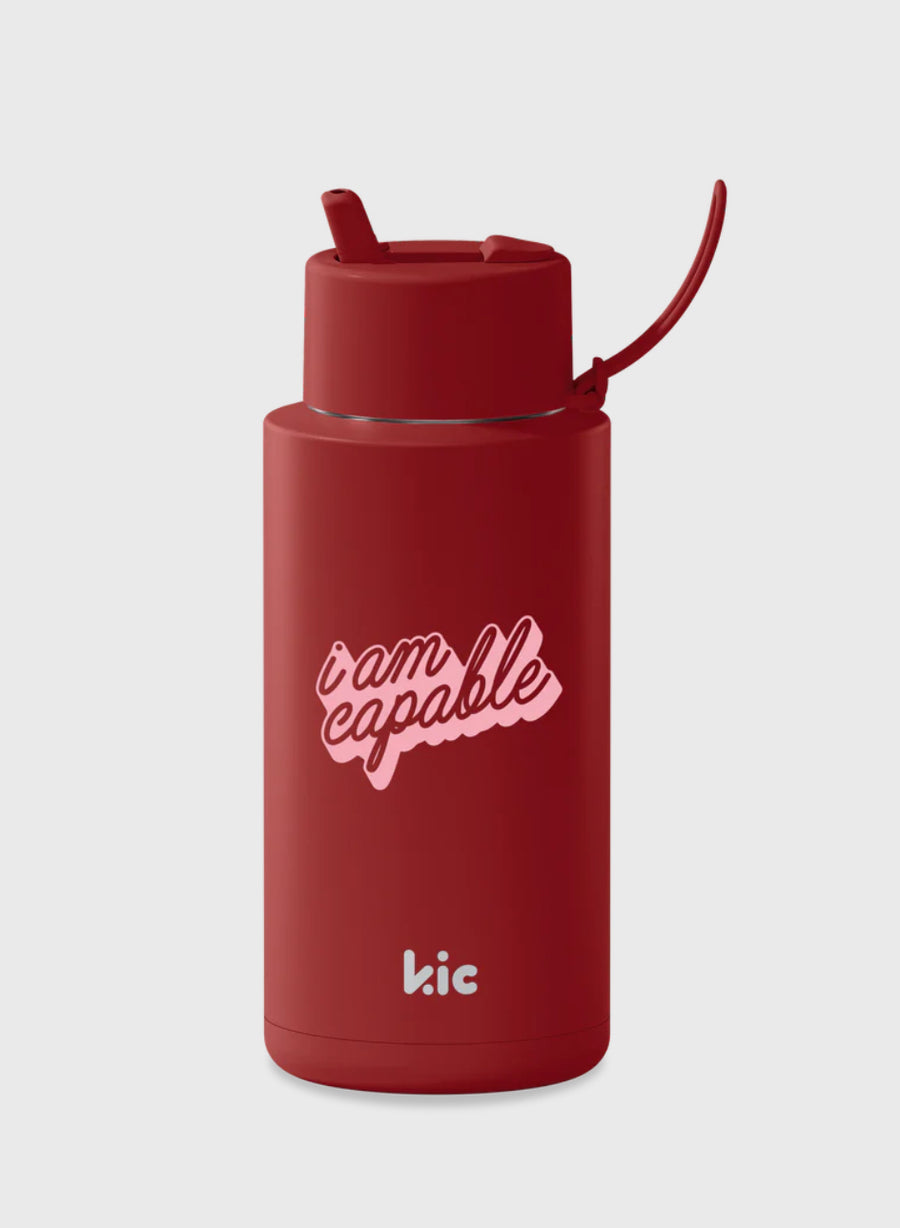 frank green II 34oz flip lid- kic cherry (capable)