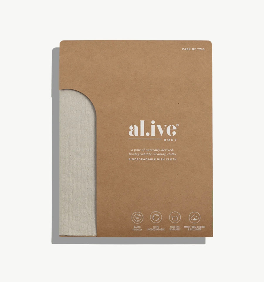 al.ive II BIODEGRADABLE DISH Cloth - pack of 2