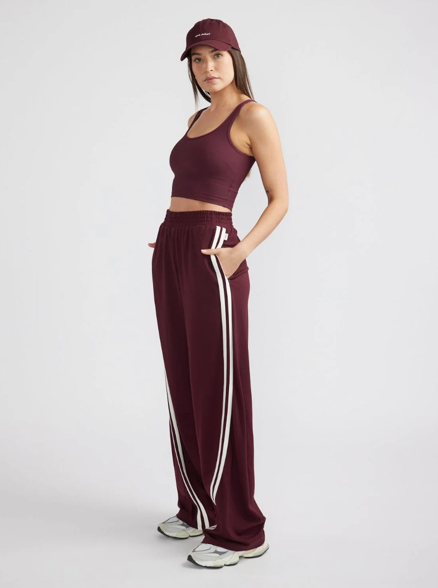 ENA Pelly II VALENTINA Stripe Pant - cherry cola