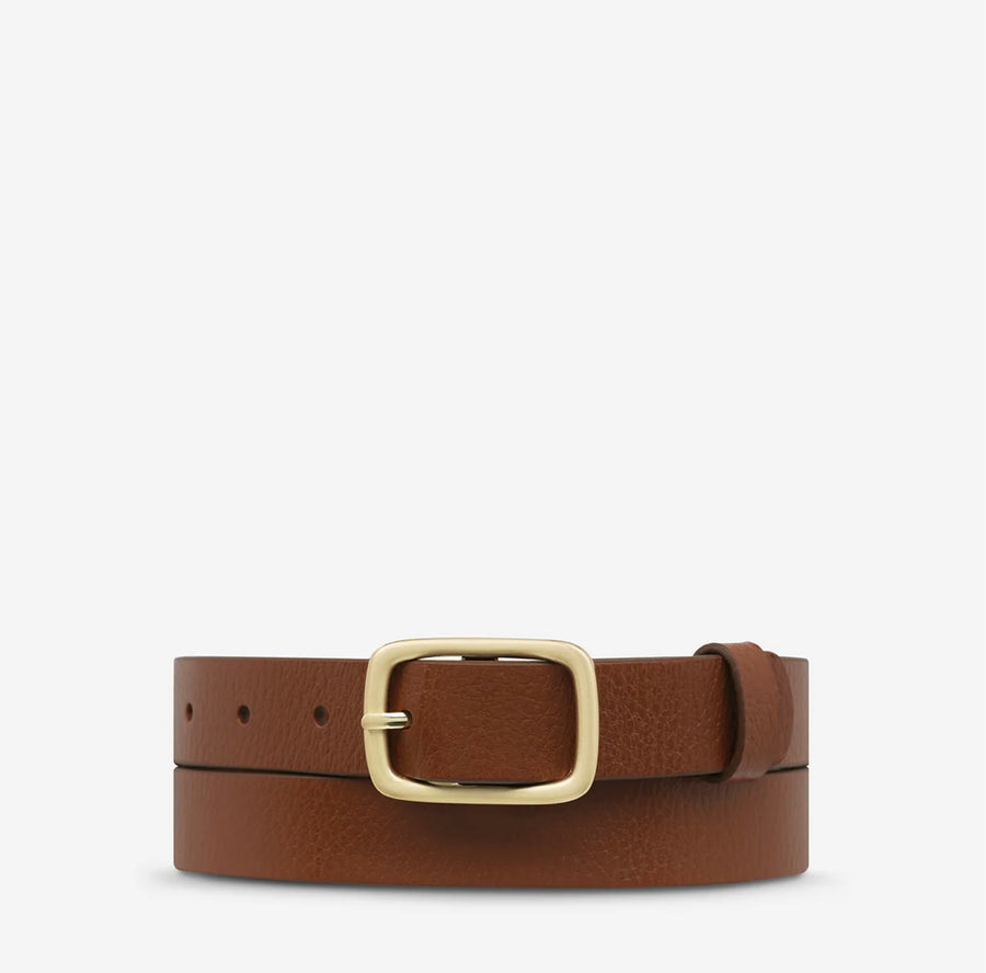 Status Anxiety II NOBODY’S FAULT BELT - tan/gold