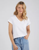 Manly V Tee - White