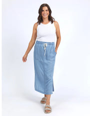 Elm Lifestyle II PENNY Utility Skirt - mid blue wash