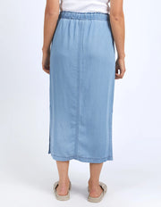 Elm Lifestyle II PENNY Utility Skirt - mid blue wash