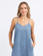 Foxwood II ROMA Denim dress - mid blue