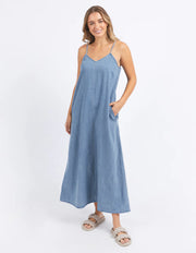 Foxwood II ROMA Denim dress - mid blue