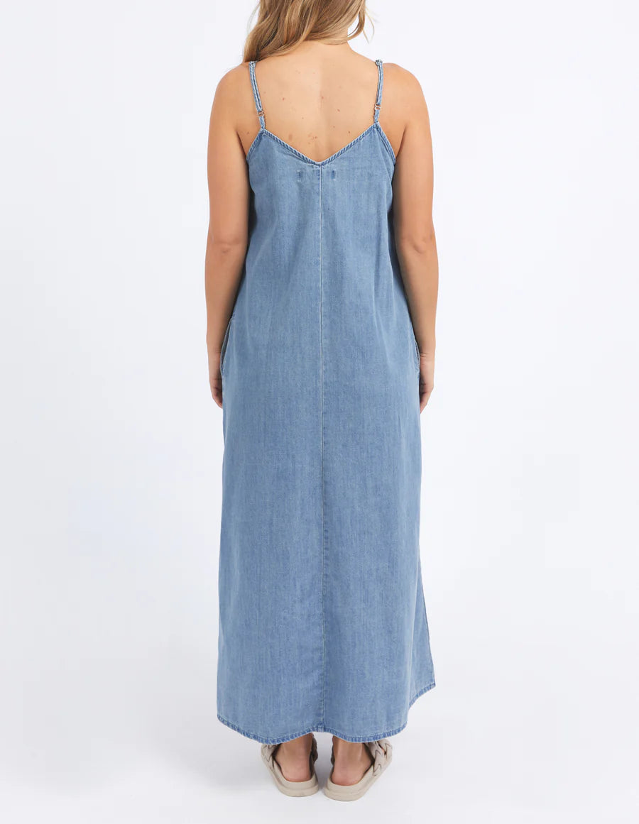 Foxwood II ROMA Denim dress - mid blue