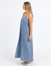 Foxwood II ROMA Denim dress - mid blue