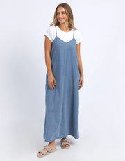 Foxwood II ROMA Denim dress - mid blue