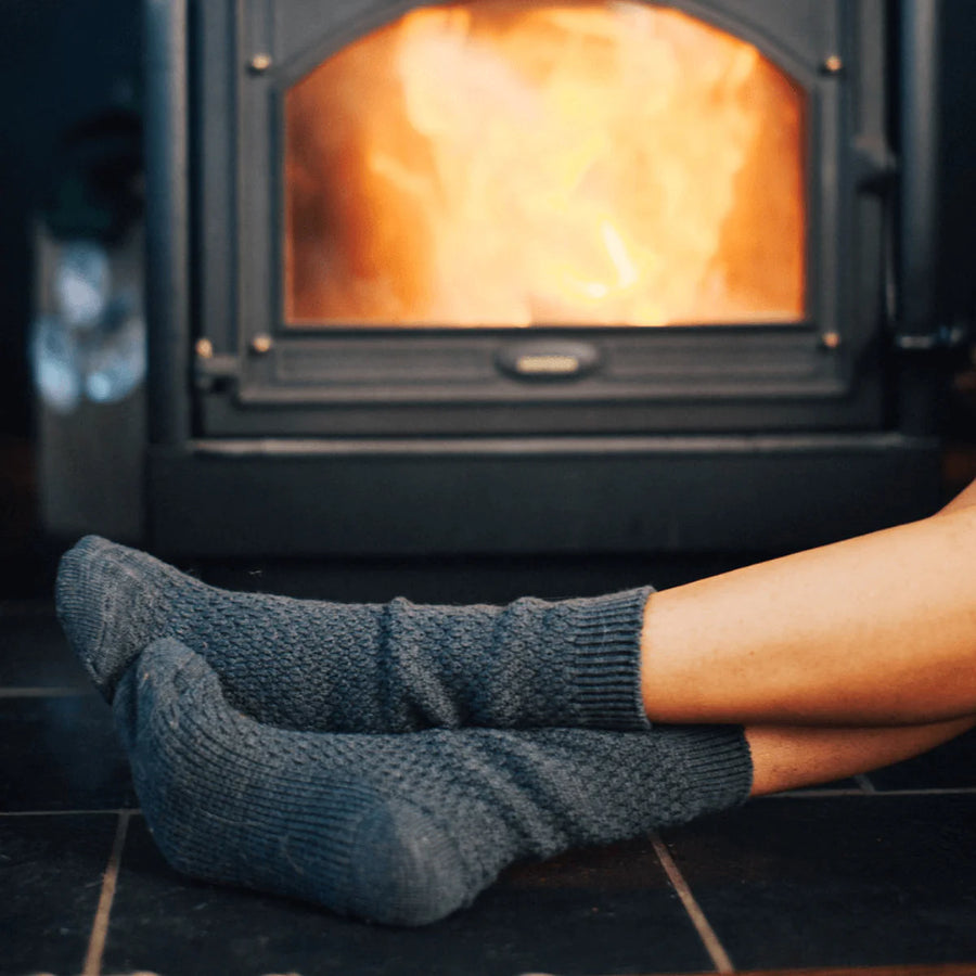 Lamington II MERINO Wool Sunday Socks Chunky Cable Knit - Kaikoura