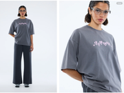 ENA Pelly II PELLY Spray Heart Tee - Washed gray