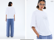 ENA Pelly II RHINESTONE Logo Tee - White