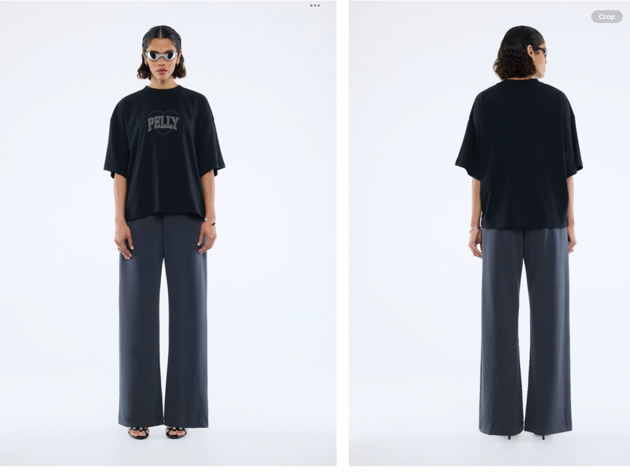 ENA Pelly II RHINESTONE Logo Tee - Black
