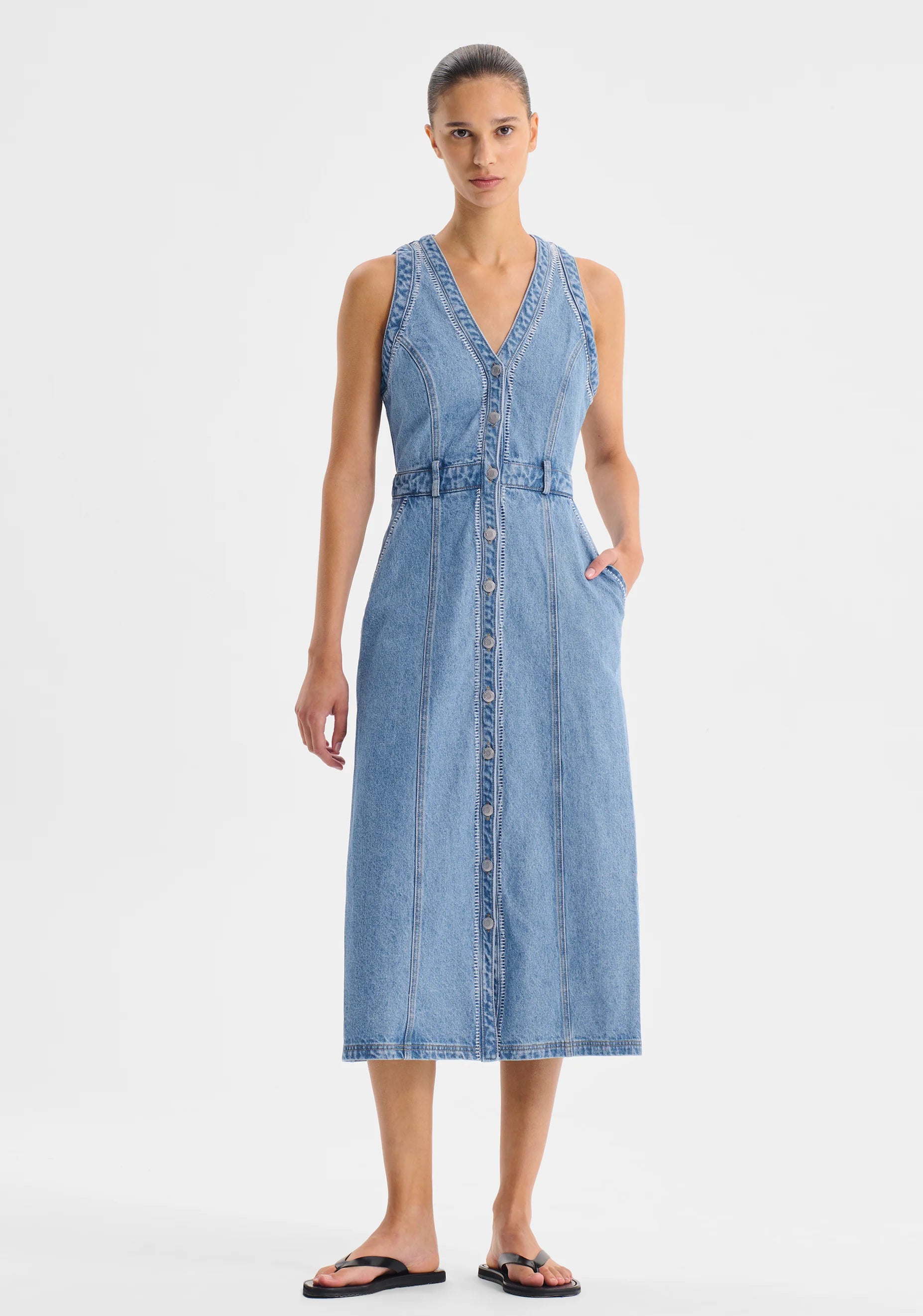 Morrison II HENDRIX Denim Dress - Light Blue