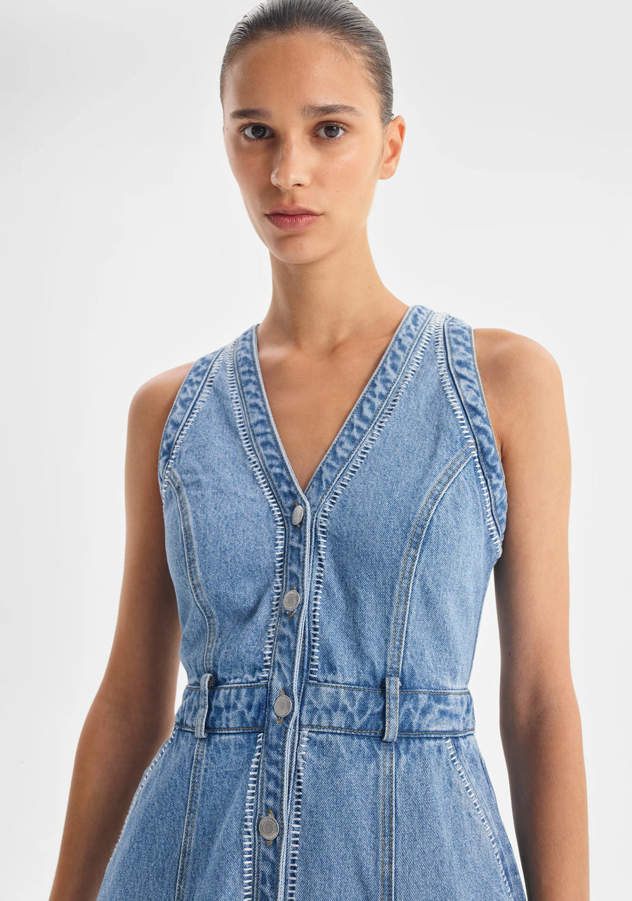 Morrison II HENDRIX Denim Dress - Light Blue