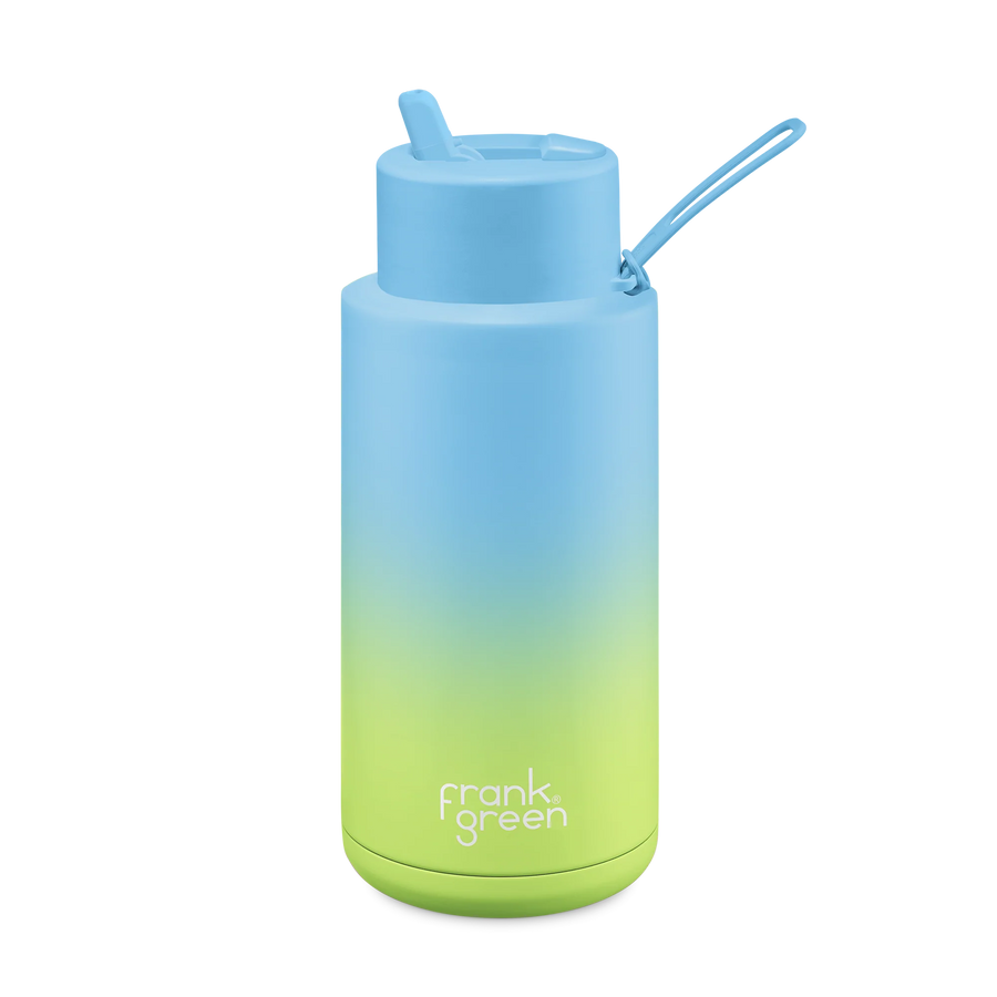 frank green II 34oz Reusable FLIP Bottle - sky blue/pistachio green