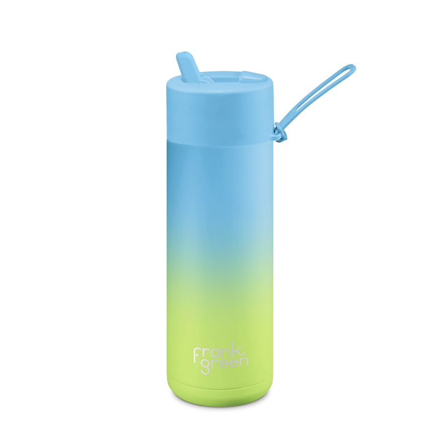frank green II 20oz Reusable FLIP bottle - sky blue / pistachio green