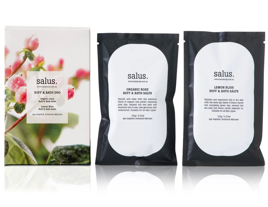 Salus II Organic DUO Rose Buff / Lemon Bliss Bath Salts