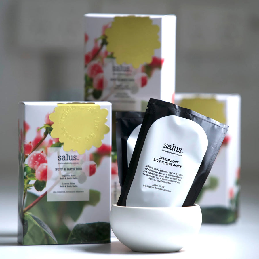 Salus II Organic DUO Rose Buff / Lemon Bliss Bath Salts