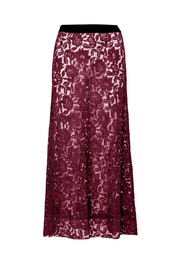 Lounge the Label II MAIA Lace Skirt - cherry