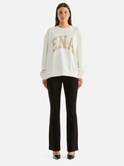 ENA Pelly II LILLY Oversized Sweater College - White